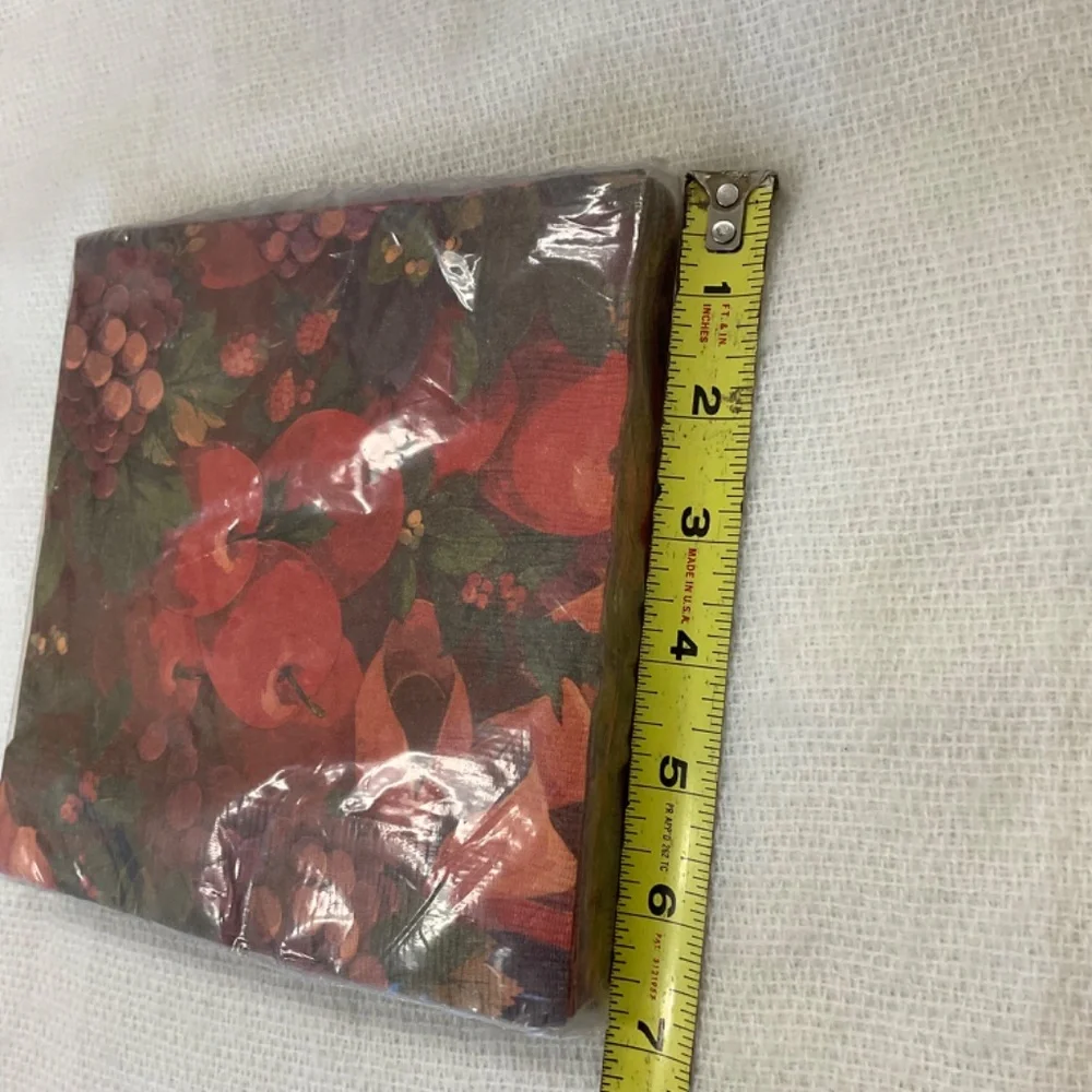 Autumn 2-Ply Paper Napkins Pk of 16 Apples Grapes Berries Hallmark Party Express